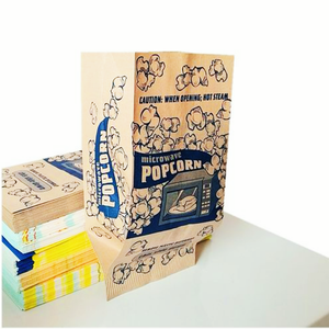 Sac en papier pour pop-corn micro-ondable, double face, enduit, résistant à la graisse, de qualité alimentaire, blanc, avec personnages en carton – Nouveau produit à bon prix - Product Image 3