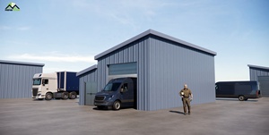 Bâtiment de structure en acier de style industriel de haute qualité entrepôt d'usine personnalisé atelier bureau ferme pour centre commercial hangar de garage - Product Image 6