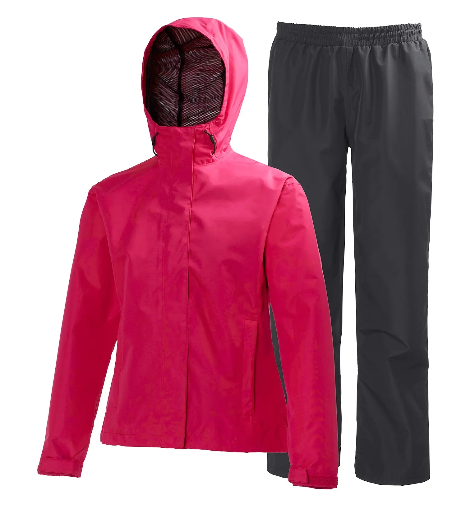 Ladies Nylon Raincoat Waterproof and Rain Pants Set for Back to School Casual Wear Outdoor Sports Running Hiking Fishing