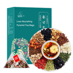 Leber pflegende Pyramiden-Teebeutel 12 kostbare Kräuter mischung Leber gesundheits tee Traditionelle chinesische Kräuter formel Detox-Teebeutel - Product Image 1
