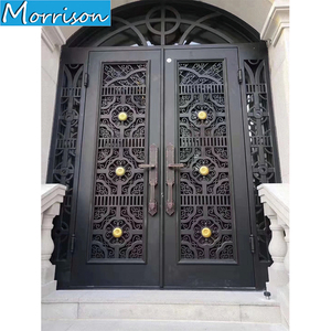 Newest design top quality glass door philippines prices wrought iron and glass door - Product Image 4