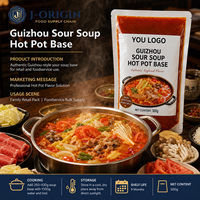 Pittige Zure Soep Hot Pot Basis Chinese Kruidensaus 500g Zakje Houdbaar Groothandel Fabriekslevering Restaurantgebruik