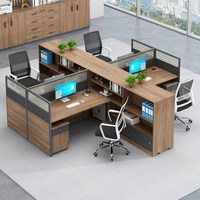 Combinaison de bureau et chaise de bureau modulaire moderne et écologique avec cloison en verre pour studio, individuel ou double, intermédiaire