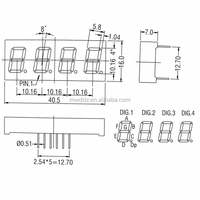 Ultra Bright 0.4 Inch 4 Digits Red 7 Segment Led Display Digital Tube Common Cathode 4401asg for Arduino Diy Project