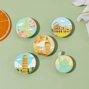 PIN de Metal de la Torre <span class=keywords><strong>Eiffel</strong></span> Big Ben de Londres, broche de esmalte suave dorado de París, insignias de solapa, alfileres de sombrero - Product Image 2