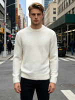 Pull en tricot bouclé de haute qualité pour homme Cedric, pull à manches longues pour l'automne et l'hiver