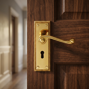 Poignée de porte traditionnelle en laiton la plus vendue avec un design à bordure en corde pour portes intérieures et extérieures, disponible à un bon prix - Product Image 5