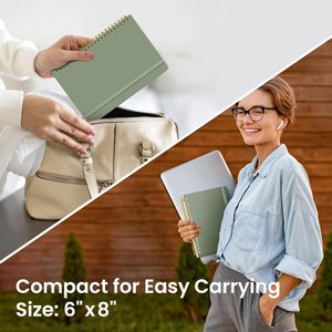 Cuaderno de diario en espiral forrado para mujeres y hombres, 140 páginas, cuaderno de tapa dura con reglas universitarias para trabajo y toma de notas - Product Image 6