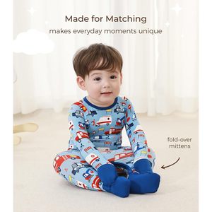 Mameluco Personalizado para Bebé, Manga Larga, Viscosa de Bambú, Cierre de Cremallera, Unisex, Mono de Una Pieza, Cuello Redondo, Estampado, Transpirable - Product Image 3