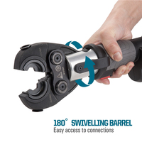 Outils de sertissage de cosses de câble hydrauliques sans fil à batterie PZ-300C ZUPPER et coupe-câble sans mâchoires