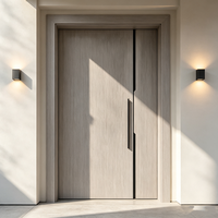 Portes insonorisées minimalistes en bois massif en stock pour hôtels, chambres, appartements et salons - Utilisation extérieure