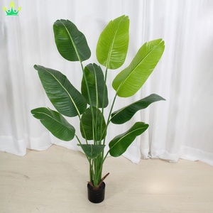 Palmiers artificiels de <span class=keywords><strong>voyageur</strong></span>, feuilles de bananier, arbres d'intérieur, simulation de bonsaï, décoration pour la maison, le jardin, les anniversaires, les mariages et Noël - Product Image 4