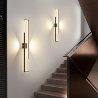 Lumière murale minimaliste moderne pour canapé, émettant de la lumière vers le haut et vers le bas, bande longue minimaliste, lampe de chevet, bande longue murale