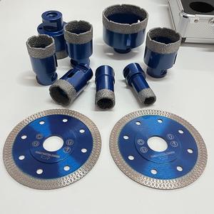 Vacuum soldadas perfuração Bits Núcleo + 2 Saw Blade Diamante Buraco Saw Cutter Kit Diamante Broca Conjunto - Product Image 3