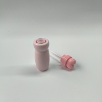Tube vide rose 5g transparent pour brillant à lèvres, conteneur pour pinceau de maquillage / flacon en plastique pour baume à lèvres, crème de soin personnel, crème cosmétique
