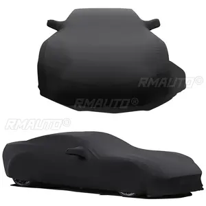 Housse de voiture intérieure en satin pour Chevrolet Corvette C6 C7 Stingray, anti-poussière, anti-UV, anti-rayures, extensible, noir, gris, rouge - Product Image 6
