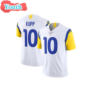 Camisetas de Fútbol Americano Estadounidense de Alta Calidad Cosidas para Jóvenes y Niños, con los Números 9 de Matthew Stafford, 12 de Puka Nacua, 17 de Davante Adams y 99 de Aaron Donald - Product Image 5
