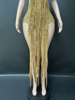 Robe de soirée chic Novance Y5633 de luxe pour femme, sans manches, mini, ornée de perles, scintillante, avec pompons
