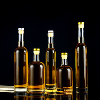 Botol Anggur Kaca Silinder Transparan 200ml dengan Tutup Gabus, Botol Minuman Keras Mini, Promosi, 100pcs