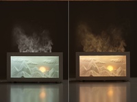 Diffuseur d'ambiance flamme de cheminée, humidificateur d'air domestique, humidificateur flamme 7 couleurs, diffuseur d'huiles essentielles avec télécommande