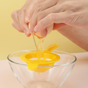 <b>Plastic</b> Egg Separator Yellow Long Handle Egg Yolk <b>Divider</b> Baking Kitchen Tool For Cake Making - Product Image 5