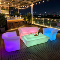 Ensemble de canapés lumineux pour salon, mobilier d'extérieur solaire pour appartements et villas, utilisation intérieure/extérieure