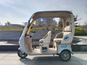 Beixiu Triciclo <span class=keywords><strong>Elettrico</strong></span> 1000W per Adulti, 60V, 3 Posti, Tipo Rickshaw con Cabina e Carico Aperto - Product Image 4