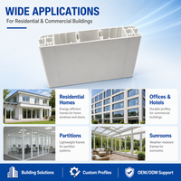 Perfil de Ventana de UPVC, Perfil de Marco de Puerta de PVC Multicámara, Extrusión de Perfil Personalizado para Construcción, Aislamiento Térmico