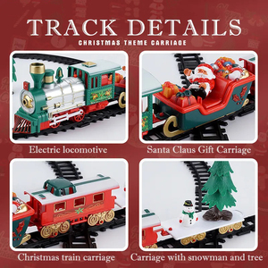 <span class=keywords><strong>New</strong></span> Hot Bán Pin Hoạt Động Đường Sắt Train Chơi Set Nhựa Món Quà Giáng Sinh Đường Sắt Train Theo Dõi Chơi Set Với Âm Nhạc Cho Trẻ Em - Product Image 4