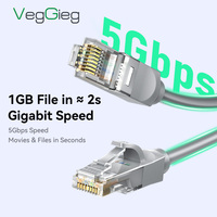 Cable de Red Ethernet VegGieg de Alta Calidad, Gigabit, 1M 1.5M 2M 3M 5M 10M 15M 20M 25M 30M, RJ45, Cat 6
