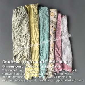 ผ้าเช็ดอุตสาหกรรมสีอ่อน ผ้าเช็ดเสื้อยืด ผ้าฝ้ายเช็ดทำความสะอาด ผ้าฝ้ายเช็ดทำความสะอาดทางทะเล สำหรับทำความสะอาดในอุตสาหกรรม - Product Image 2