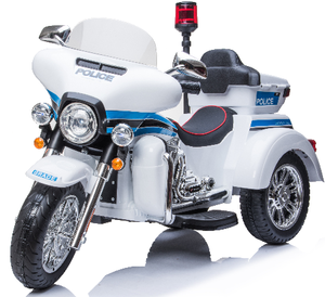Tricycle Électrique pour Enfants, <span class=keywords><strong>Moto</strong></span> de Simulation de <span class=keywords><strong>Police</strong></span> à 3 Roues avec Feux d'Avertissement - Product Image 1