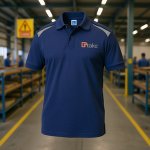 Camiseta Polo de Manga Corta Ttake, Ropa de Trabajo Regular, Negra, Talla S - Product Image 3