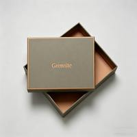 Caja de Regalo Rígida Reciclada de Alta Gama, Venta al por Mayor con Logotipo Dorado Personalizado Impreso y Grabado