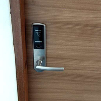 Cerradura de Puerta de Hotel con Tarjeta de Acceso RFID sin Llave, Resistente al Agua, Anti-Robo, Pulida, con Sistema de Software de Gestión
