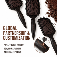 Brosse à cheveux volumisante parfumée à coussin d'air, grande brosse incurvée pour massage du cuir chevelu, pour coiffure à domicile