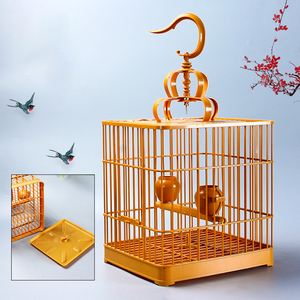 Kandang burung plastik menggantung pembawa rumah burung dengan kait untuk burung kecil parkit Finches Cockatiels - Product Image 2