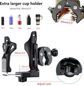 Kewig Vente Chaude Porte-Bouteille Automatique Réglable <span class=keywords><strong>50</strong></span>-90mm pour Moto Moto Porte-Gobelet Porte-Bouteille - Product Image 5