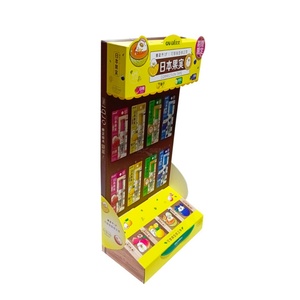 Custom <b>Printed</b> Foldable Cardboard Display <b>Stand</b> Supermarket Corrugated Display for Advertising Feature Foldable - Product Image 4