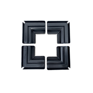 Crochets d'angle en plastique Huayi Parts, noirs, HYC01, quincaillerie pour meubles, pour profilés de cadres de portes - Product Image 1