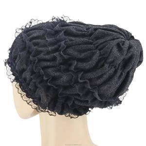 Gorro de encaje para mujer con lazo, sin ala, con cordón ajustable, transpirable, ecológico, adecuado para pacientes con cáncer - Product Image 5