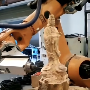 Machine de gravure robotisée à 6 axes <span class=keywords><strong>KUKA</strong></span>, <span class=keywords><strong>robot</strong></span> de gravure CNC pour bois, pierre, marbre et mousse, sculpture 3D - Product Image 4