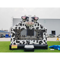 Nouveau design, directement de l'usine, château gonflable commercial en PVC pour enfants, thème vaches de ferme, à vendre