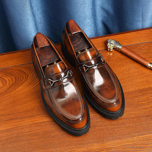 Nouvelles Chaussures Décontractées de Luxe en Cuir de Vachette et Cuir Brillant 2026 - Chaussures Habillées et Richelieu en Cuir Tendance pour Hommes d'Affaires - Product Image 1