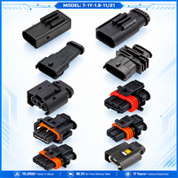 Connecteur automobile Tyco AMP, faisceau de câbles étanche mâle-femelle 2 3 4 5 6 broches série 1.8, borne électrique