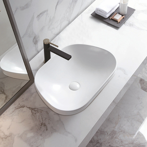 Drop-in phòng tắm Vanity lưu vực kháng khuẩn men dễ dàng-làm sạch bề mặt hình dạng độc đáo gốm bồn rửa - Product Image 6