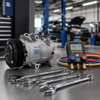 Nouveau compresseur de climatisation automobile R134a standard, durable et haute performance, pour véhicules européens et américains modernes