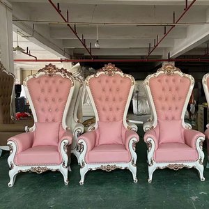 <span class=keywords><strong>Chaise</strong></span> <span class=keywords><strong>trone</strong></span> d'hôtel à dossier haut de luxe bon marché en gros chaises pour trône royal reine roi pour événements fête de mariage - Product Image 1