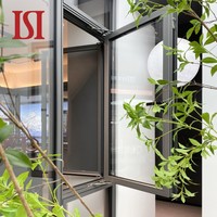 Top marque Design moderne Double vitrage fenêtre à battant Impact cadre en aluminium verre trempé pour Villa Windows système insonorisé