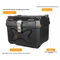 Vente en gros usine : Top case moto ABS 45L/58L étanche, style X, gaufré et épaissi